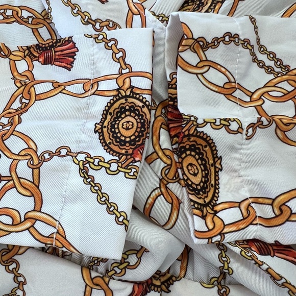 Zara Accessories long sleeve gold chain print bodysuit Size Small A1 Bodysuit - Picture 2 of 8